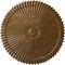 Ekena Millwork Shakuras Ceiling Medallion (Fits Canopies up to 5"), Hand-Painted Smokey Topaz Crackle, 24"OD x 3"P CM24SHSTC - alternate 1